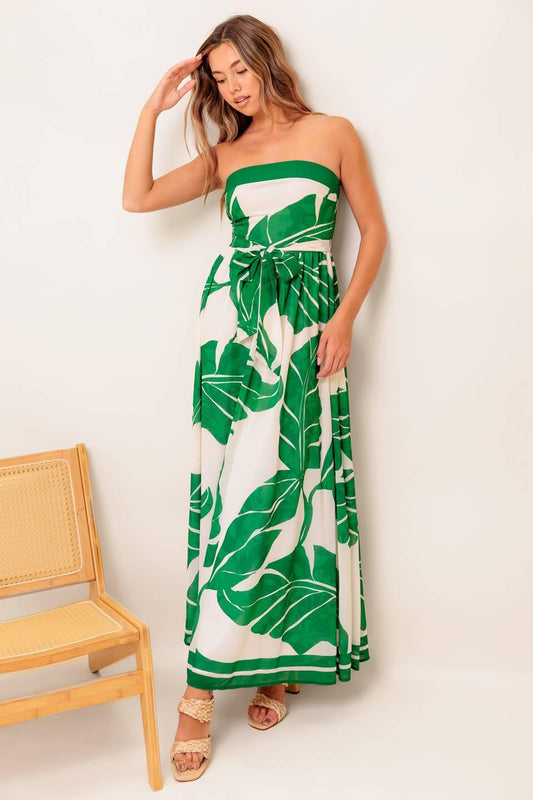 Pure Moment Green Woven Ankle Dress