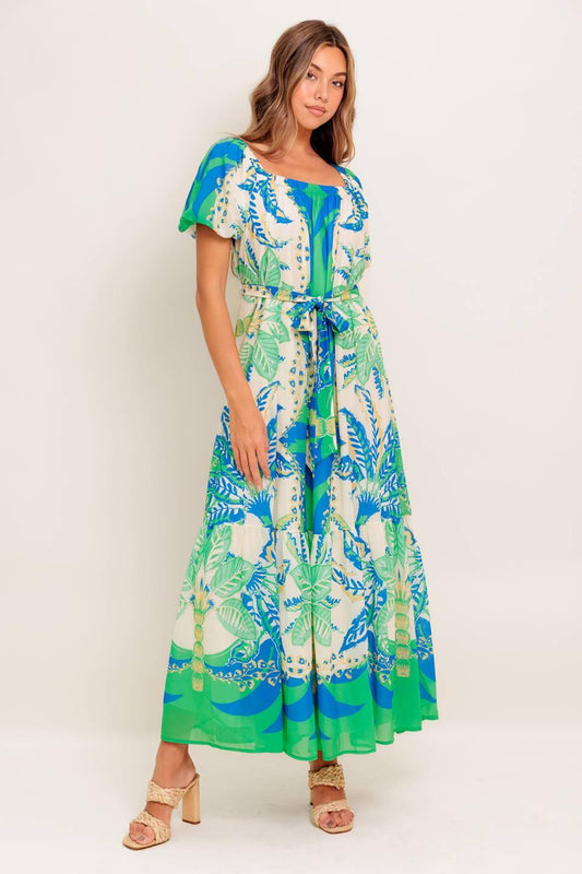 Palm Spring Nights Woven Maxi Dress