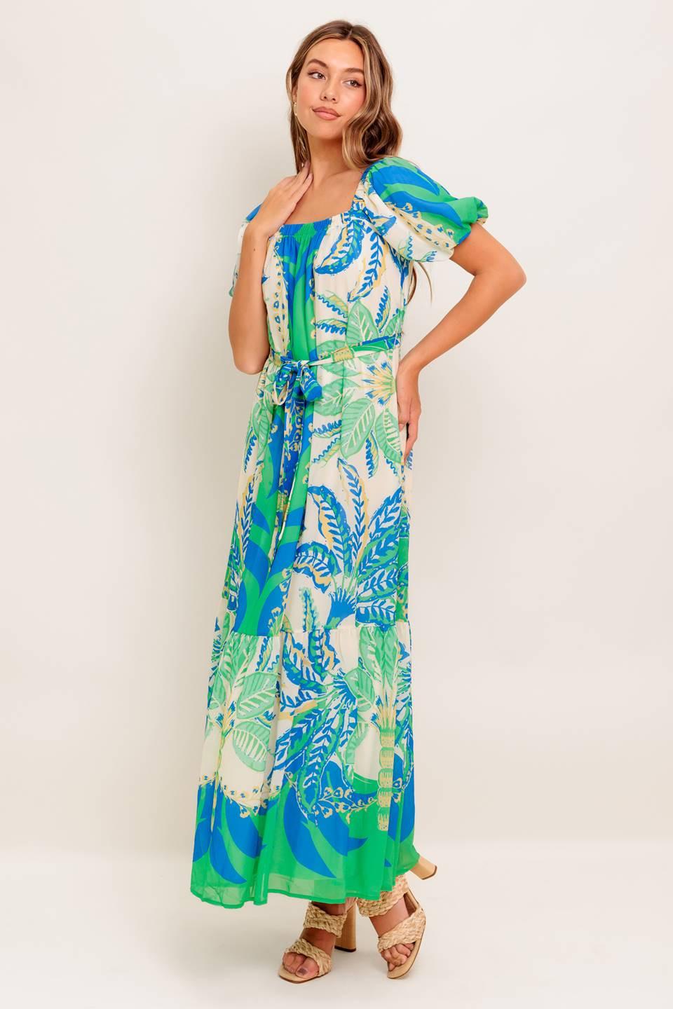 Palm Spring Nights Woven Maxi Dress