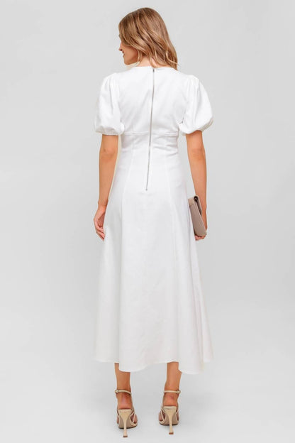 Secret Vine Glow Woven Twill Midi Dress