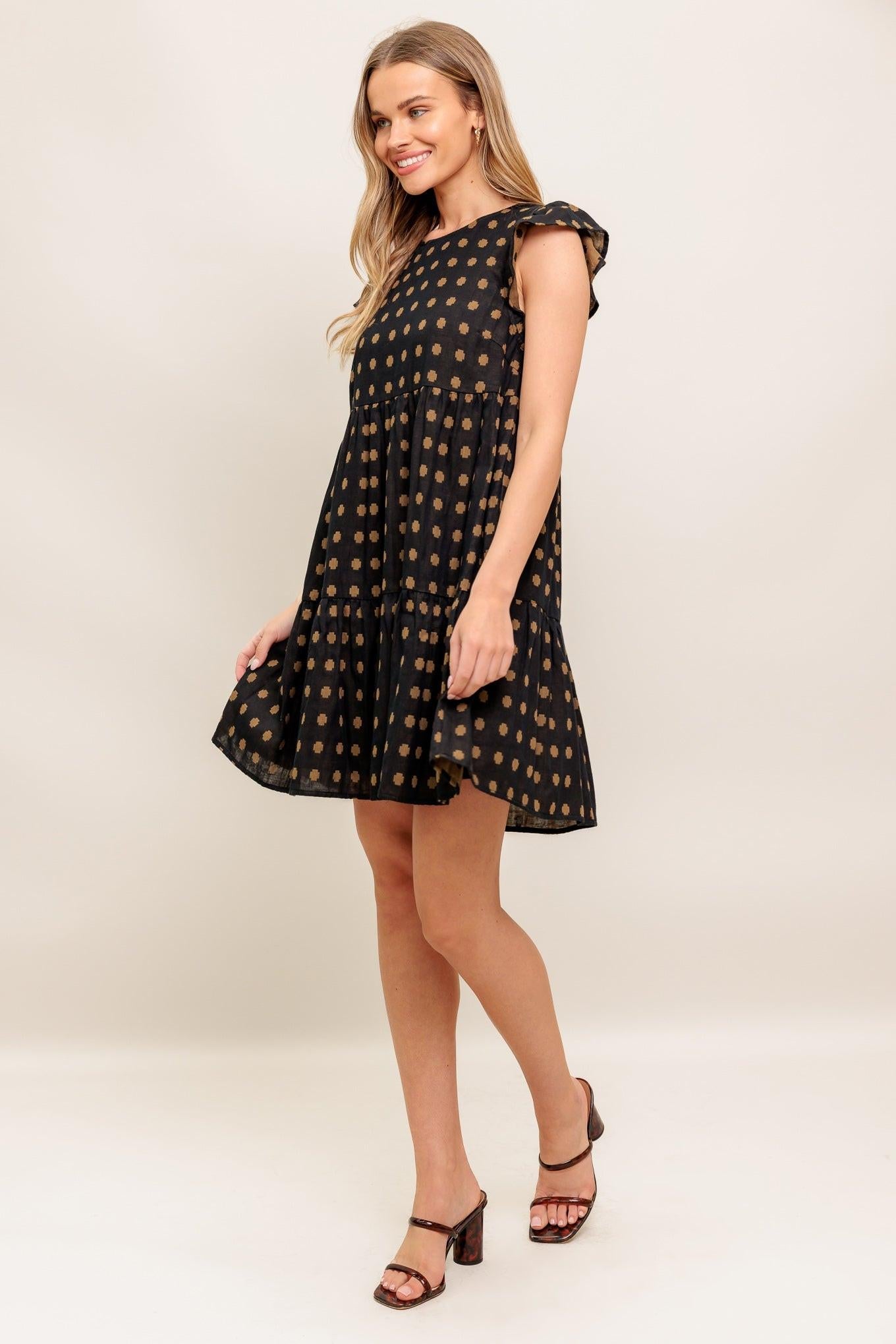 Polka Breeze Woven Mini Dress
