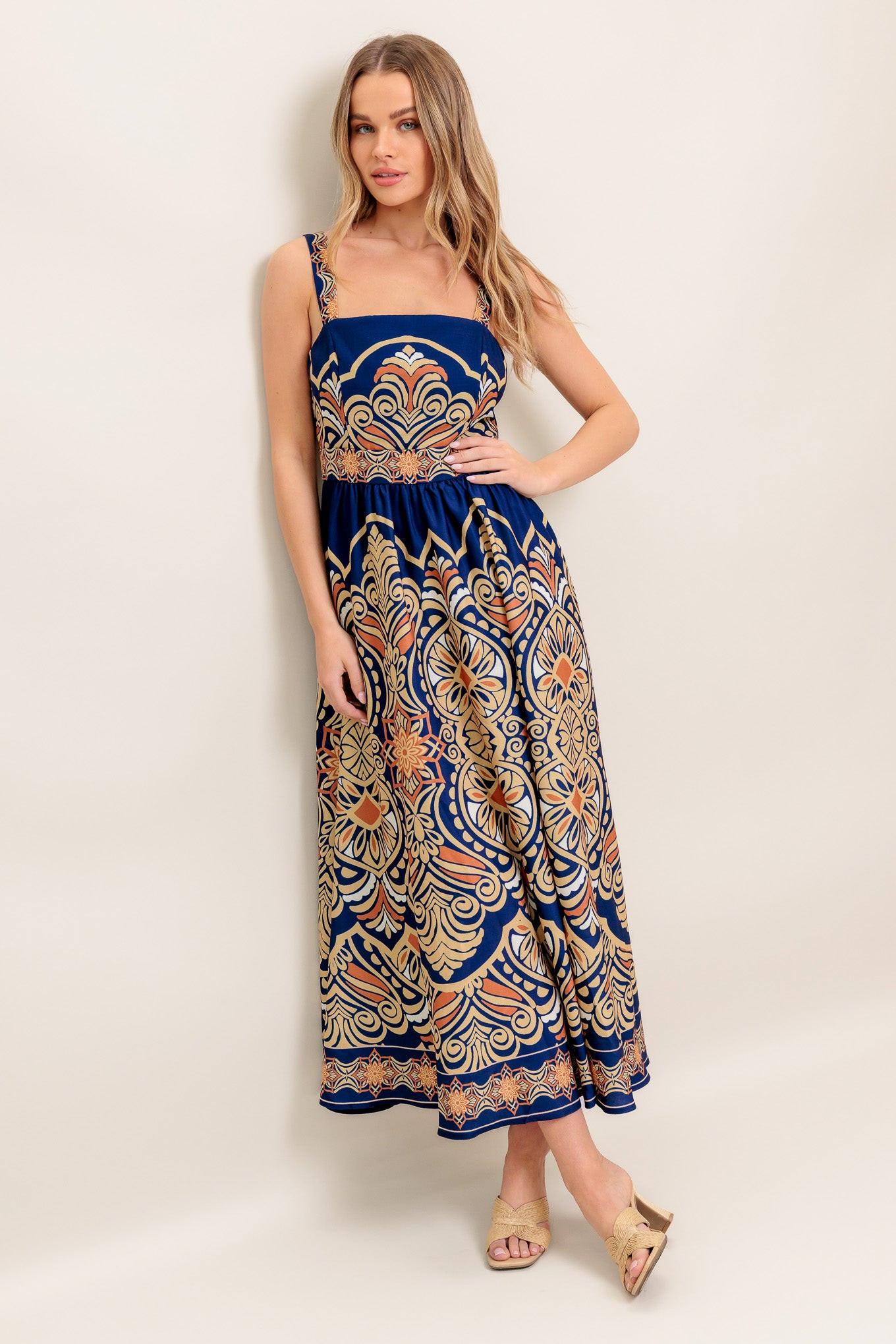 Sahara Dreams Woven Midi Dress