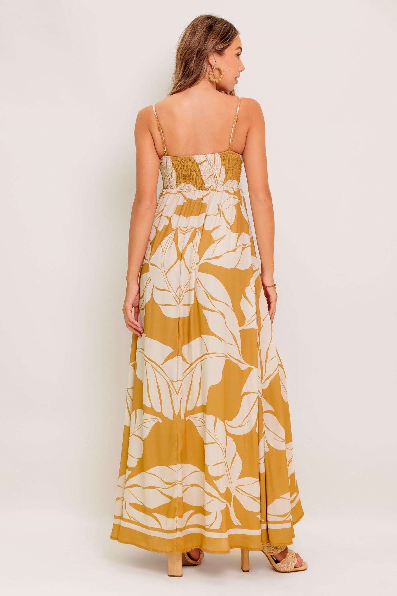 Heart of Hydrangea Woven Maxi Dress