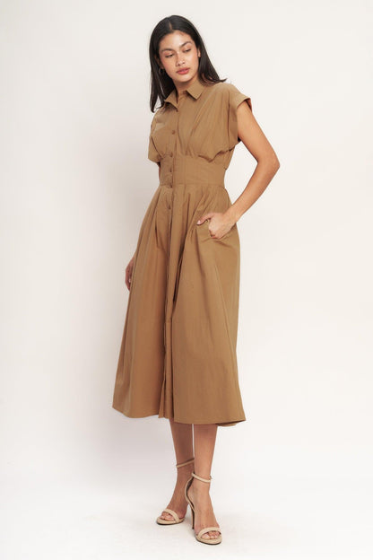 Love You More Woven Midi Dress