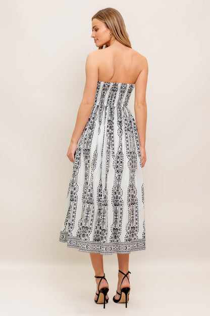 Summer Silhouette Woven Midi Dress