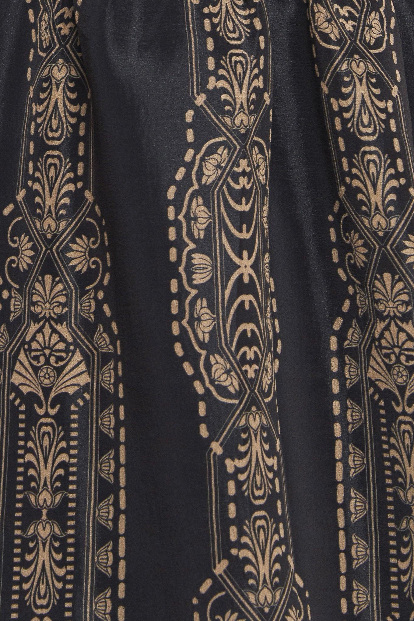 Vintage Square Woven Midi Dress