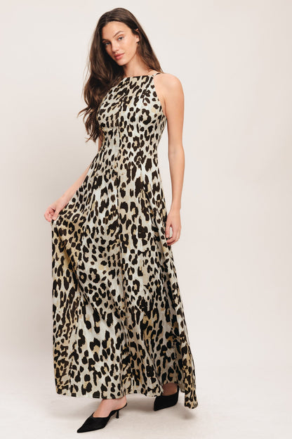 Savage Elegance Woven Maxi Dress