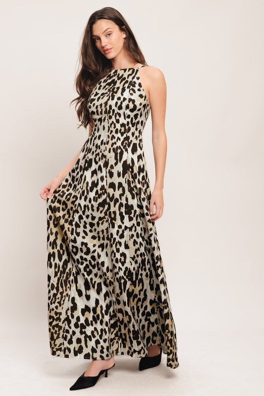 Savage Elegance Woven Maxi Dress