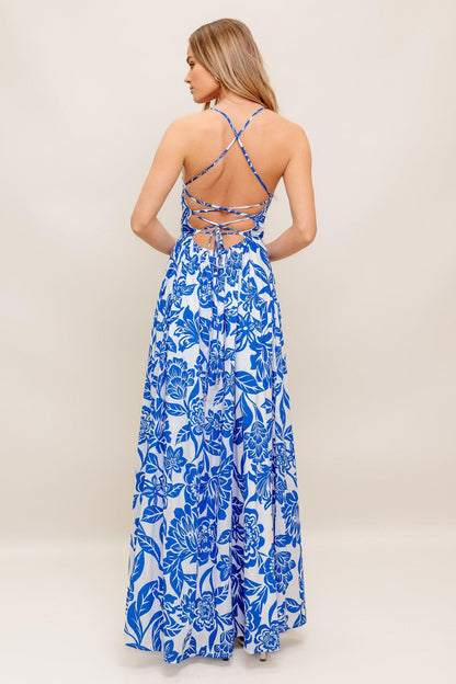 Seaside Bloom Woven Ankle Dress