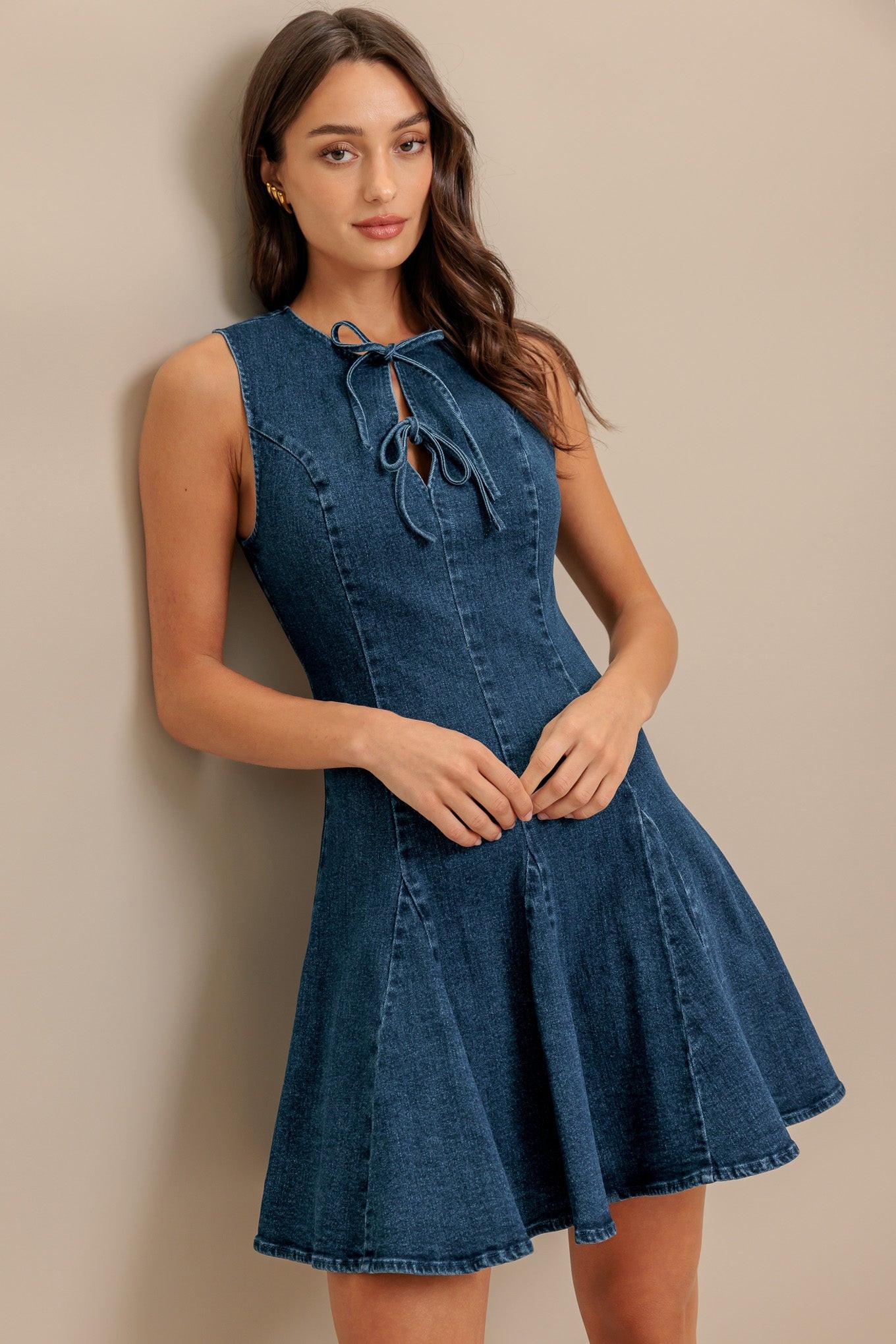Mod Denim Darling Mini Dress