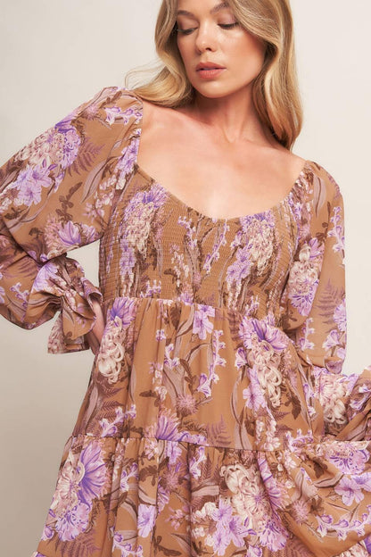 Western Garden Girl Woven Mini Dress