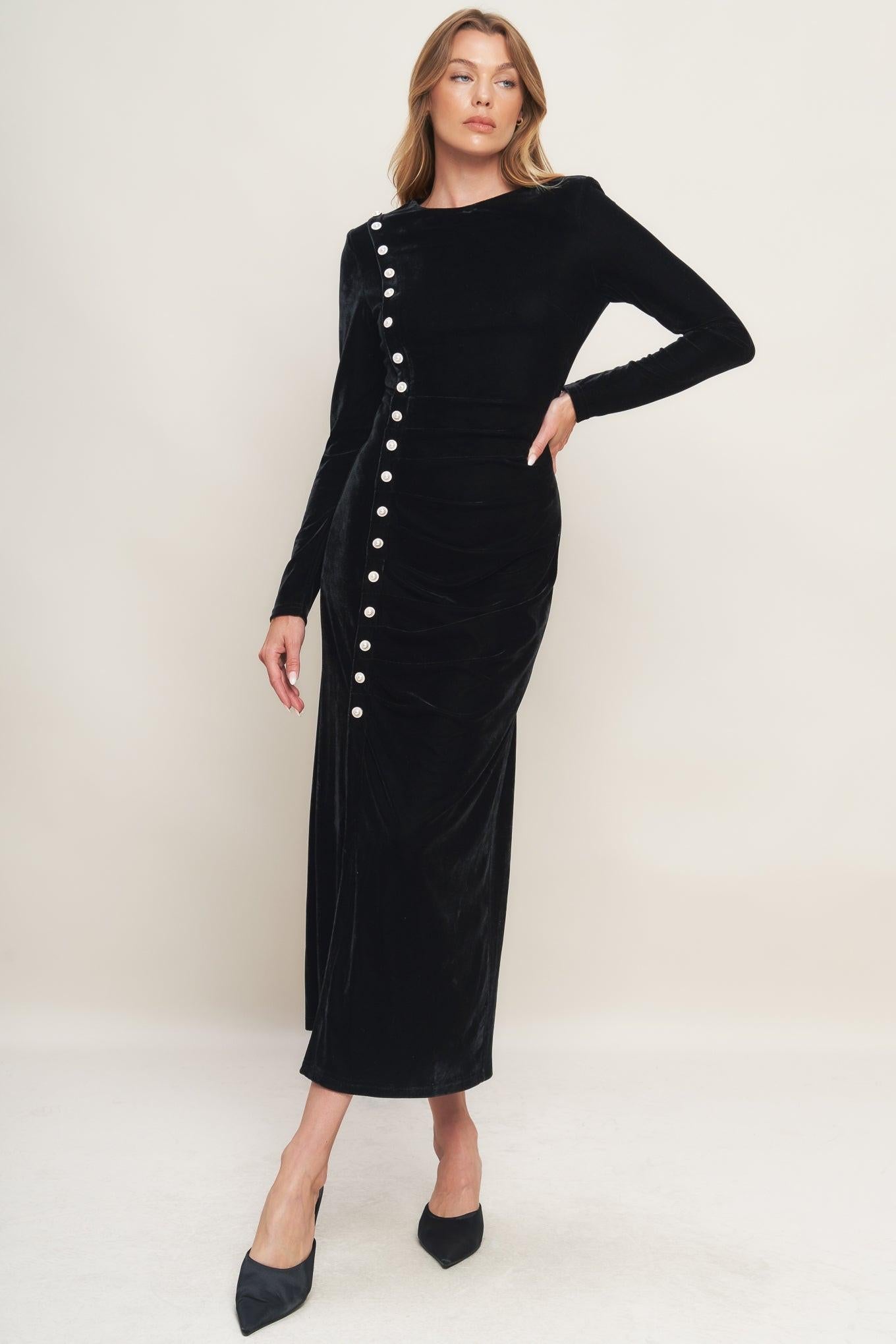 Urban Empress Velvet Midi Dress