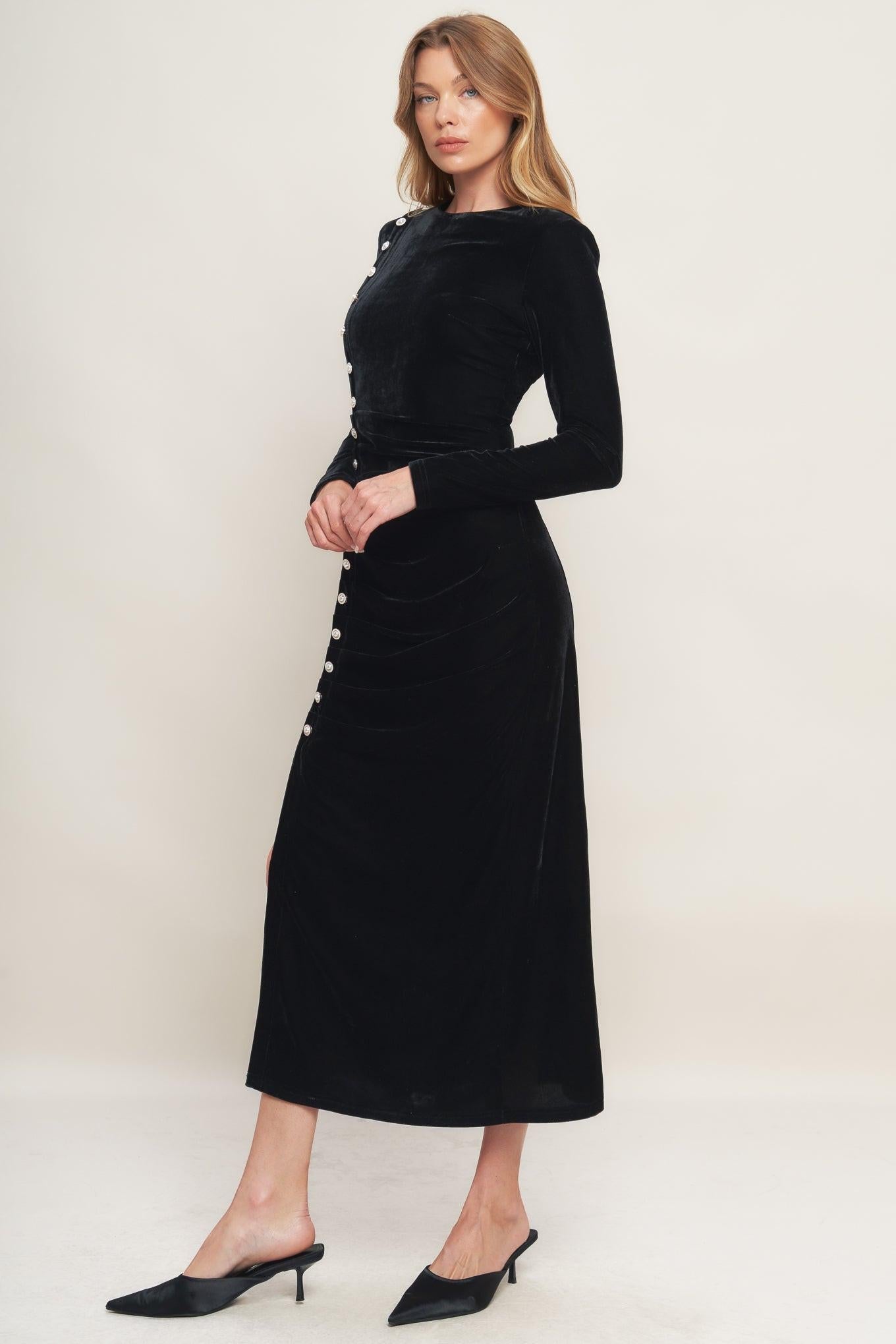Urban Empress Velvet Midi Dress