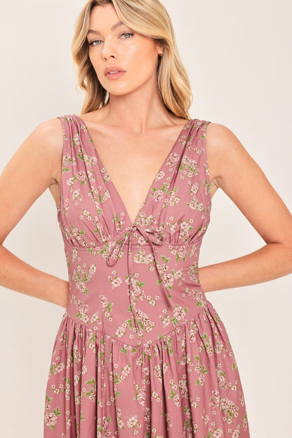 Garden Party Rose Woven Midi Dress