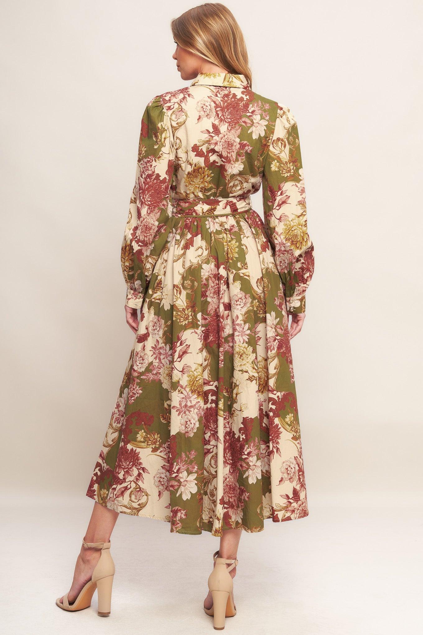 Country Romance Woven Midi Dress