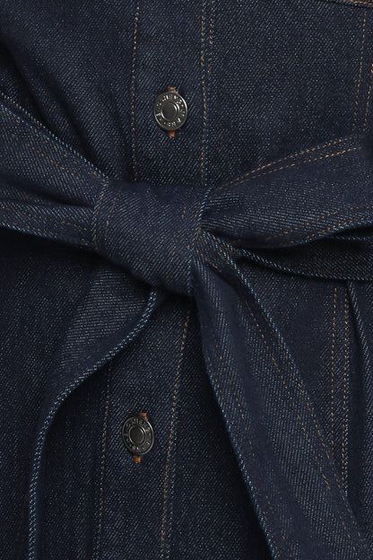 Holiday Dark Indigo Denim Mini Dress