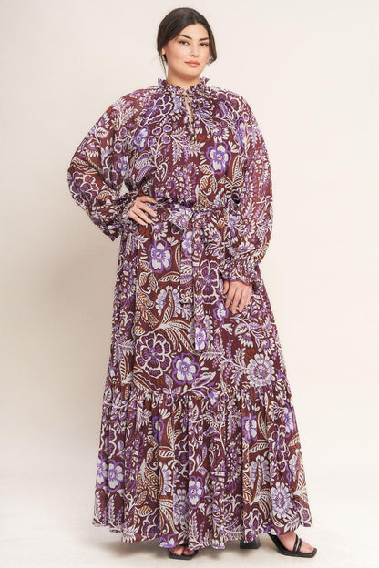 Violet Blossom Spirit Woven Maxi Dress