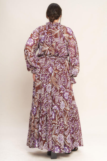 Violet Blossom Spirit Woven Maxi Dress