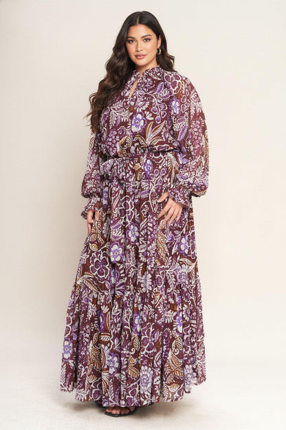 Violet Blossom Spirit Woven Maxi Dress