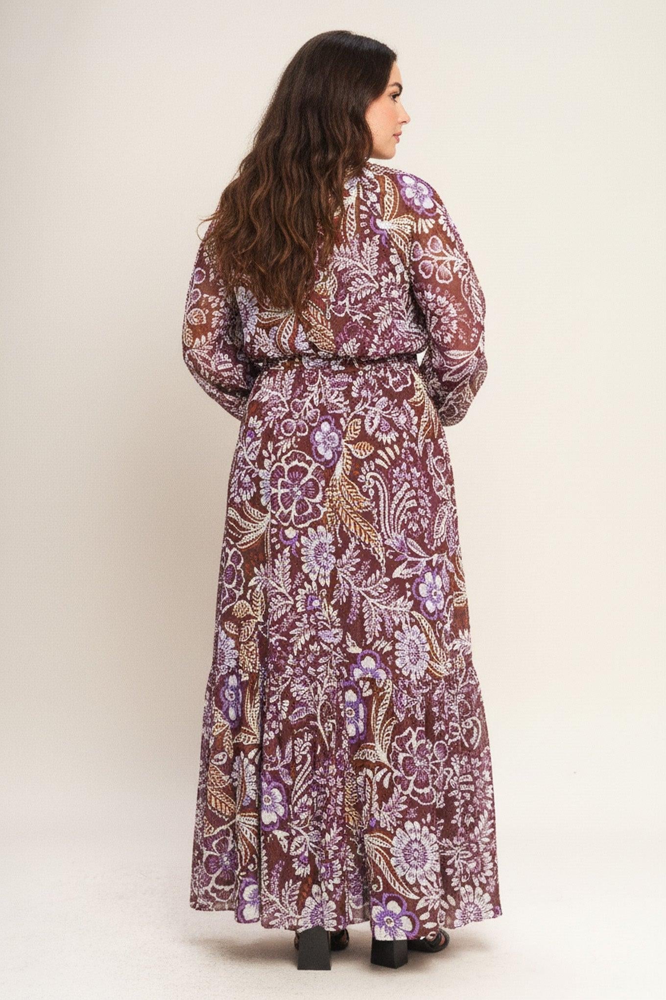 Violet Blossom Spirit Woven Maxi Dress