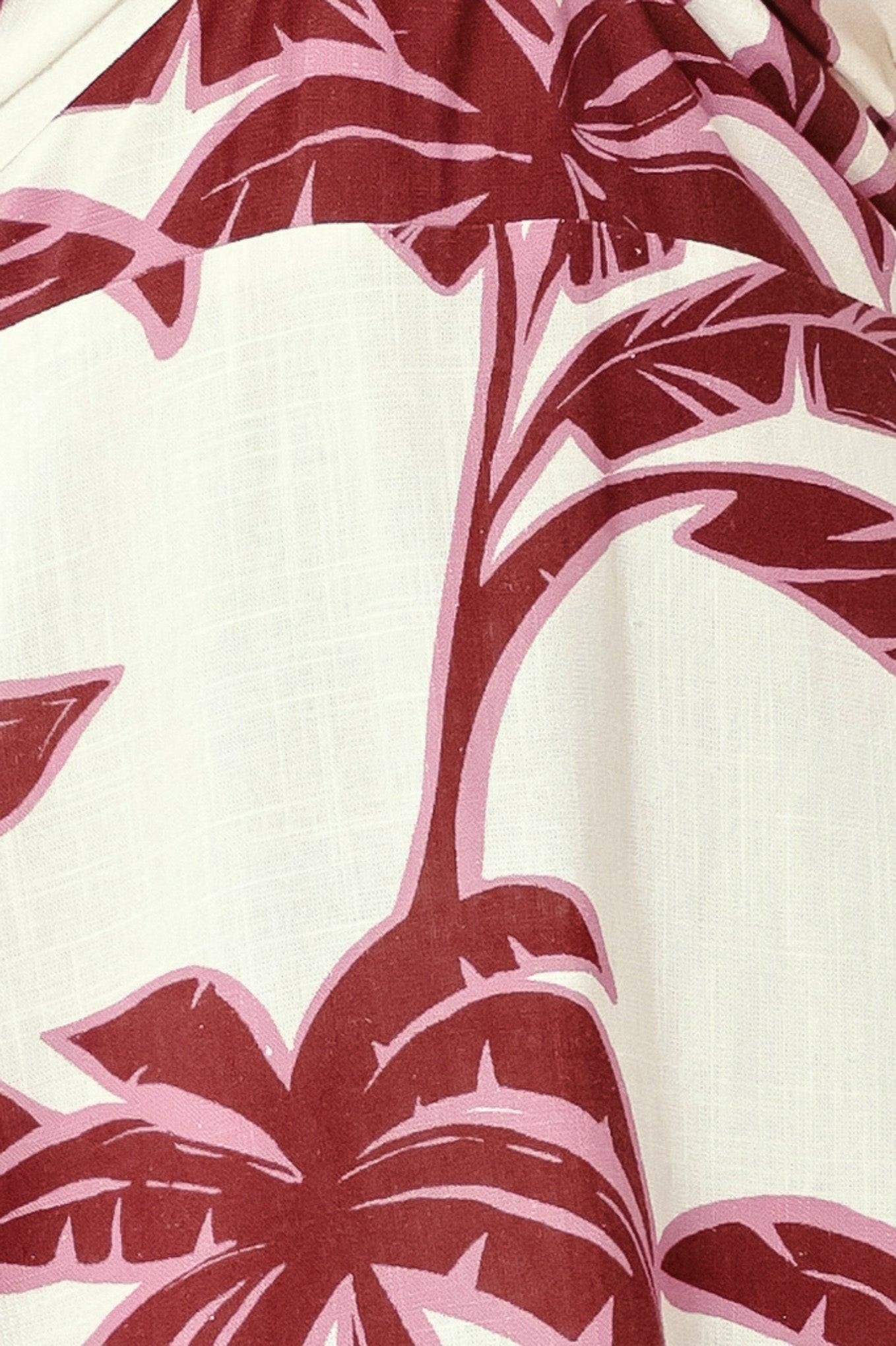 Palm Siren Woven Midi Dress