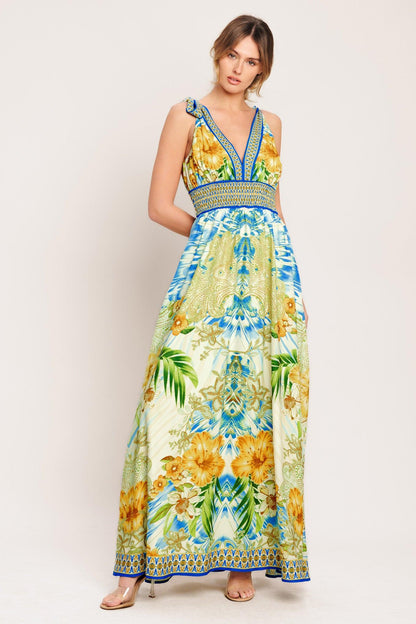 Resort Opulence Woven Maxi Dress