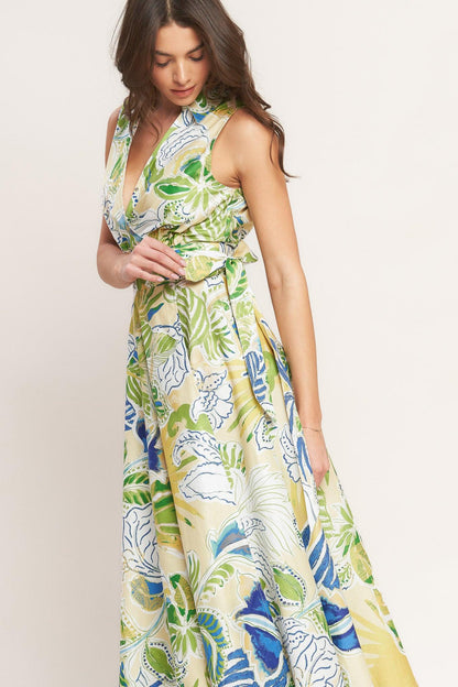 Lagoon Flow Woven Midi Dress