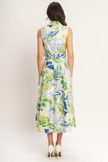 Lagoon Flow Woven Midi Dress