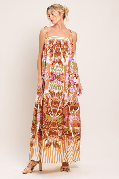 Palm Oasis Woven Maxi Dress