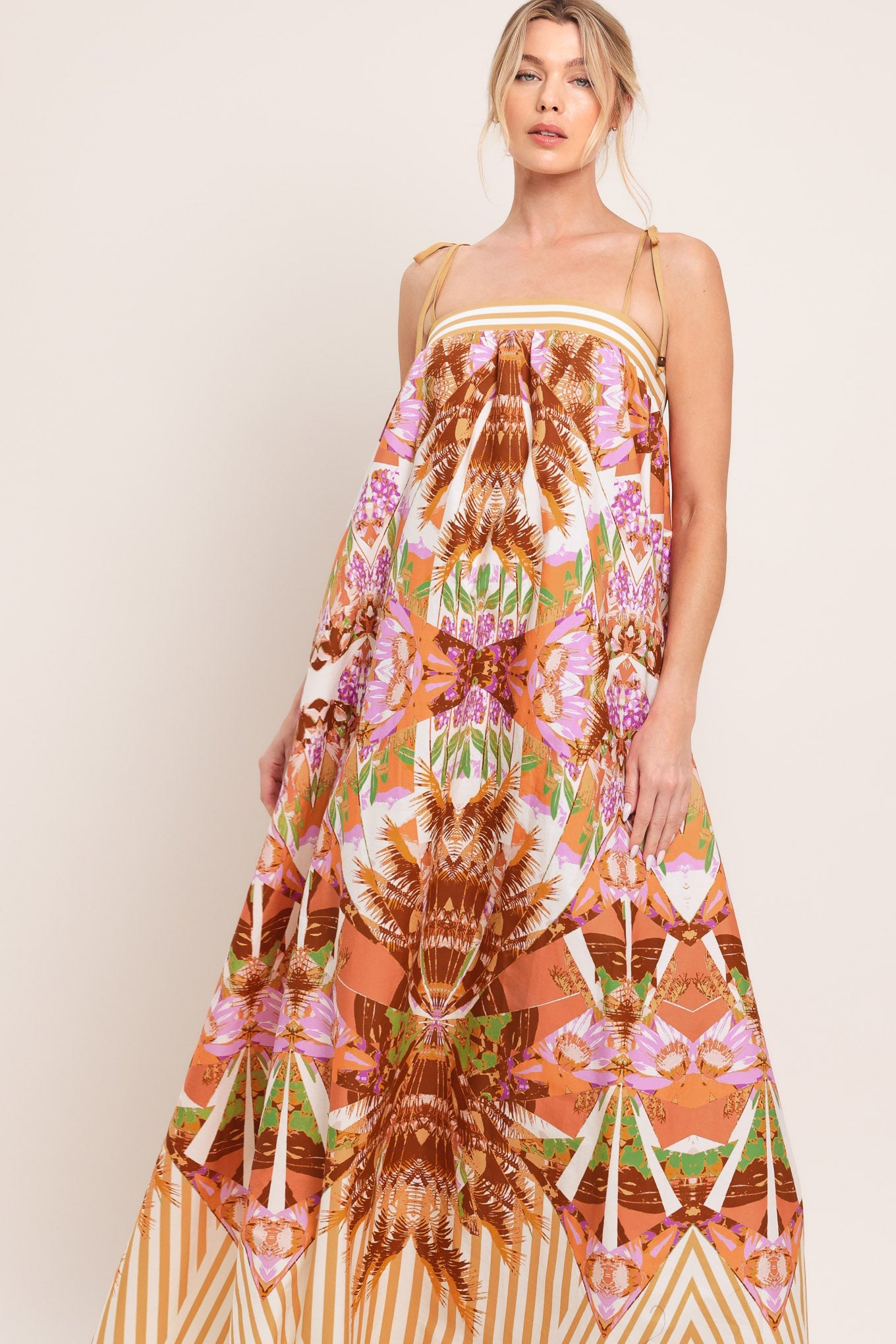 Palm Oasis Woven Maxi Dress