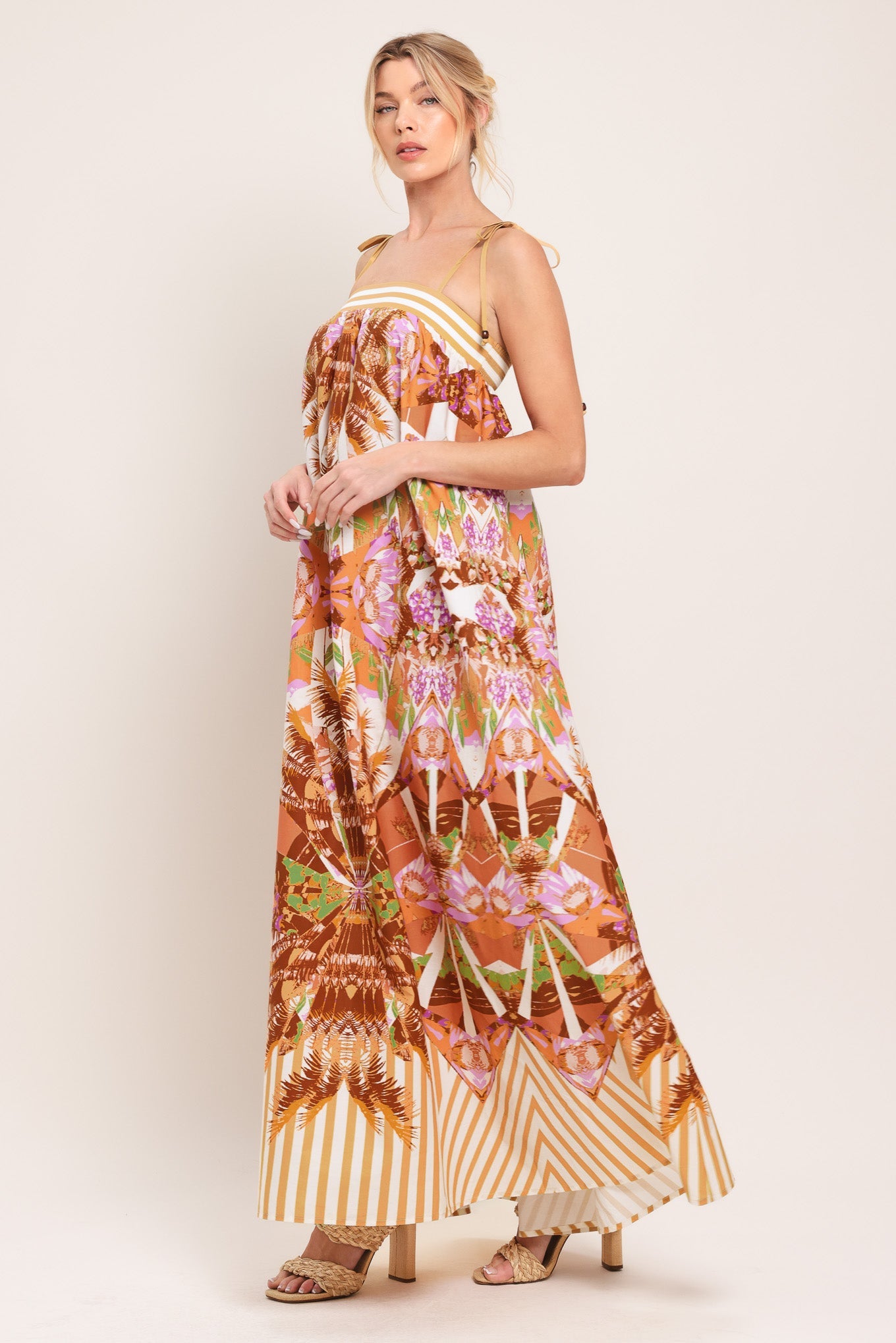 Palm Oasis Woven Maxi Dress