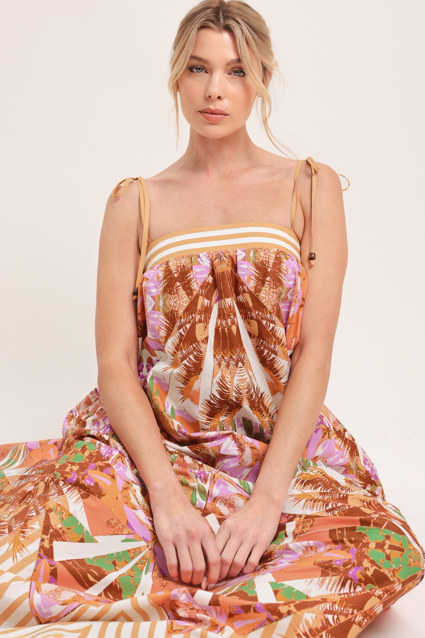 Palm Oasis Woven Maxi Dress