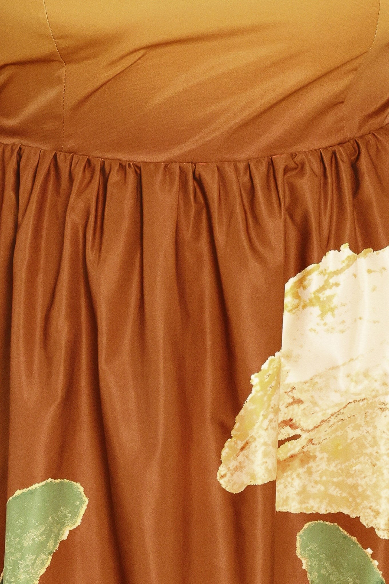 Bronze Blossom Muse Woven Maxi Dress