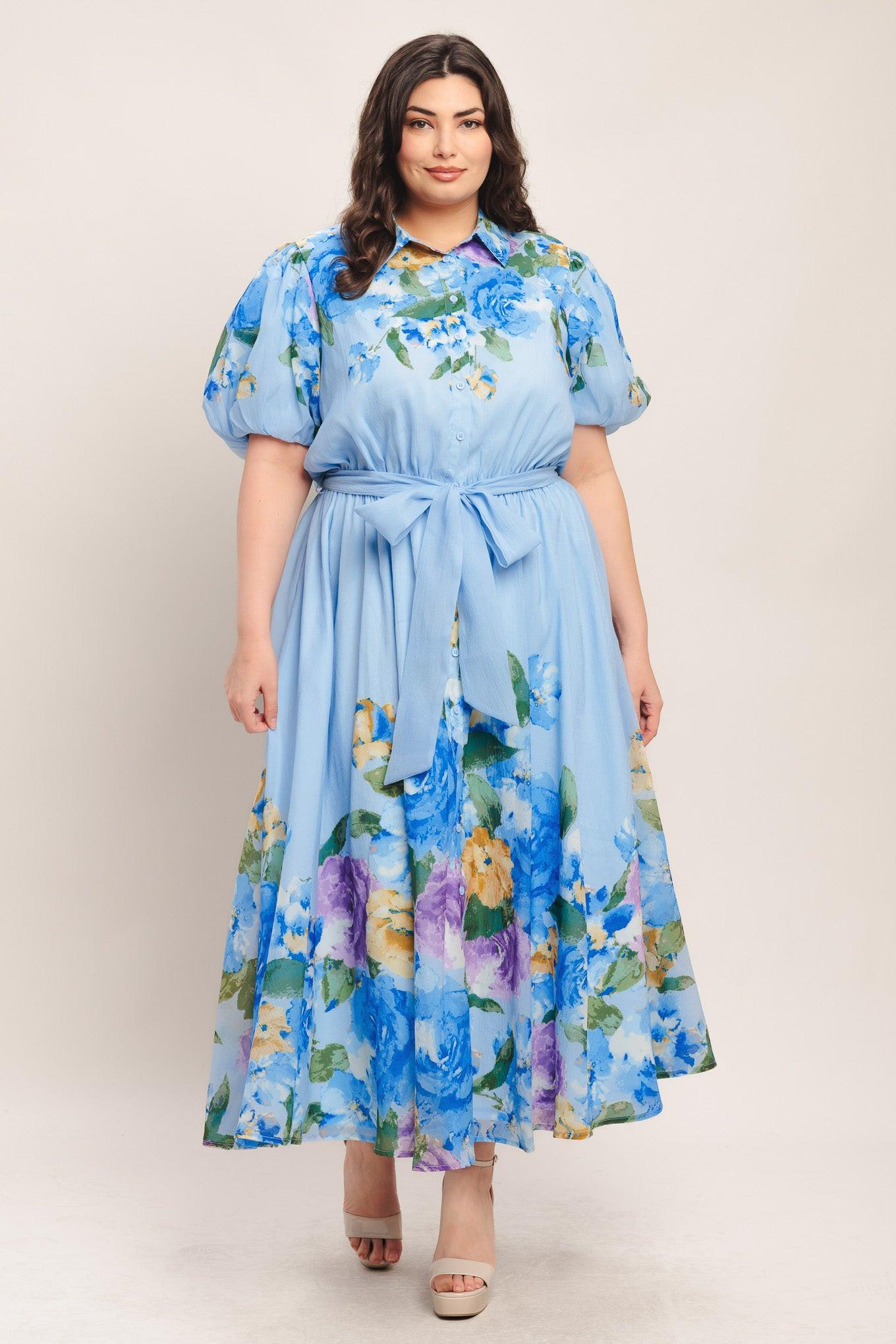 Springtime Sweetheart Woven Midi Dress