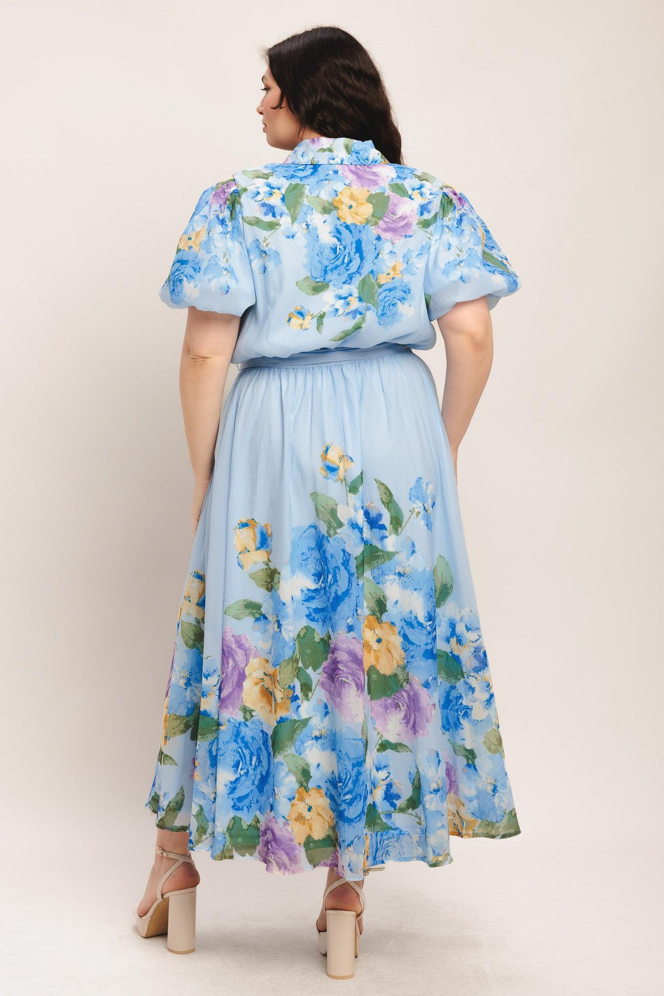 Springtime Sweetheart Woven Midi Dress