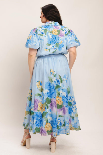 Springtime Sweetheart Woven Midi Dress