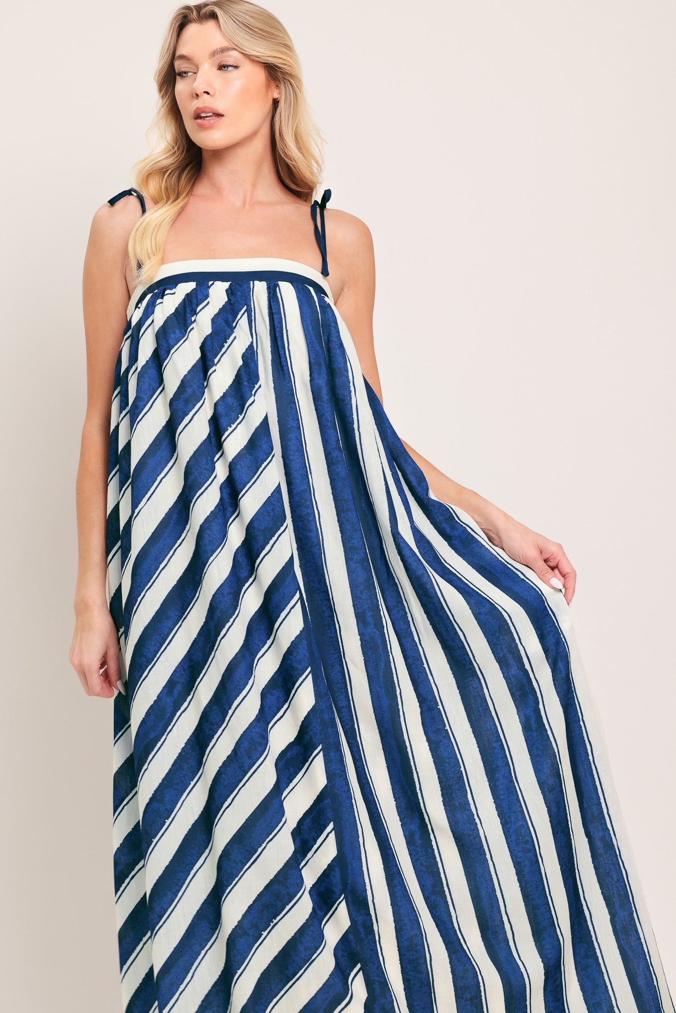 Sea Rhythm Woven Maxi Dress