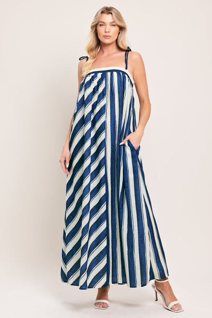 Sea Rhythm Woven Maxi Dress