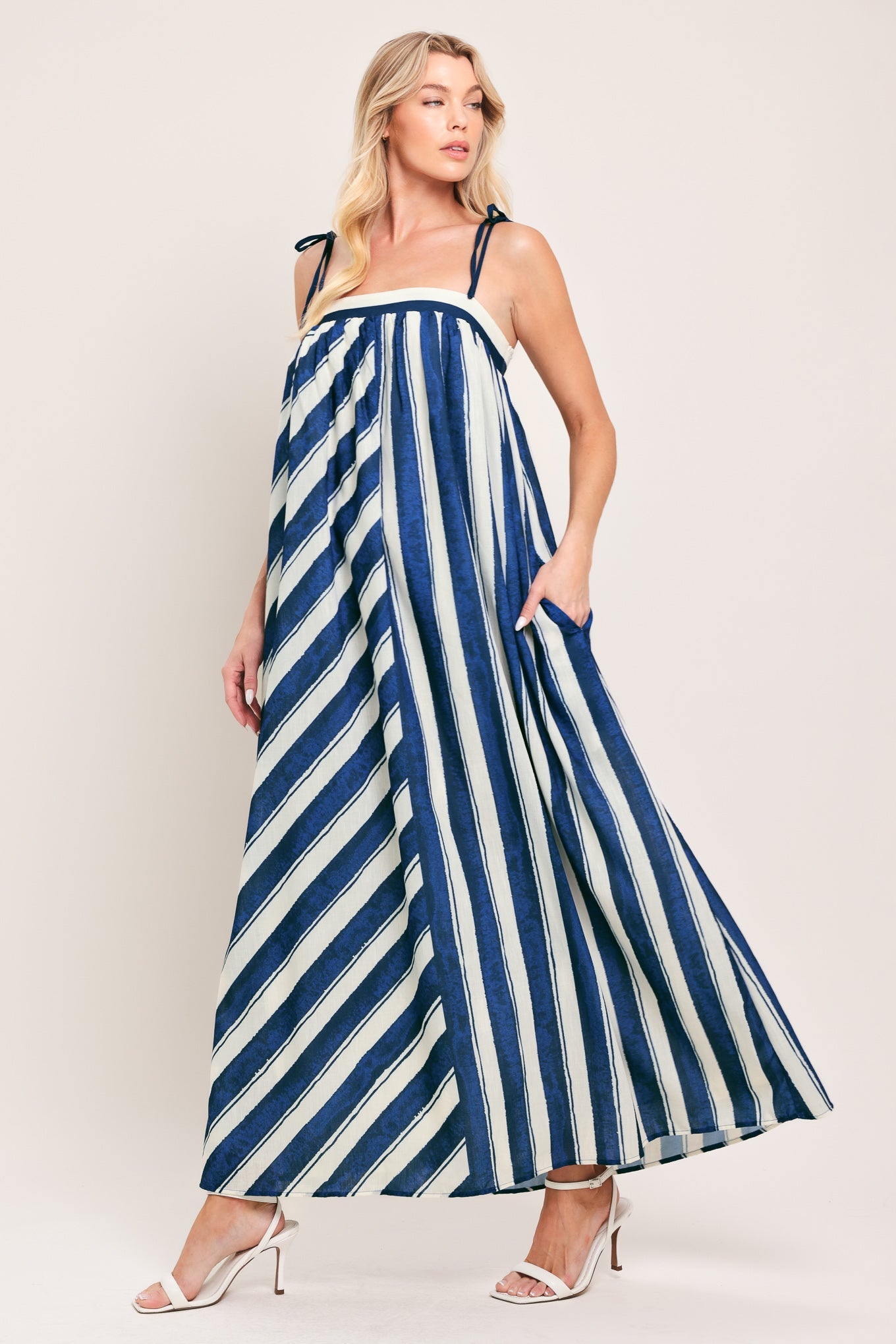 Sea Rhythm Woven Maxi Dress
