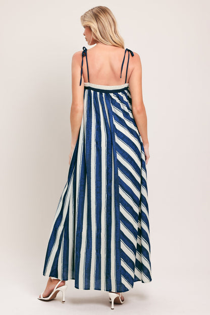 Sea Rhythm Woven Maxi Dress