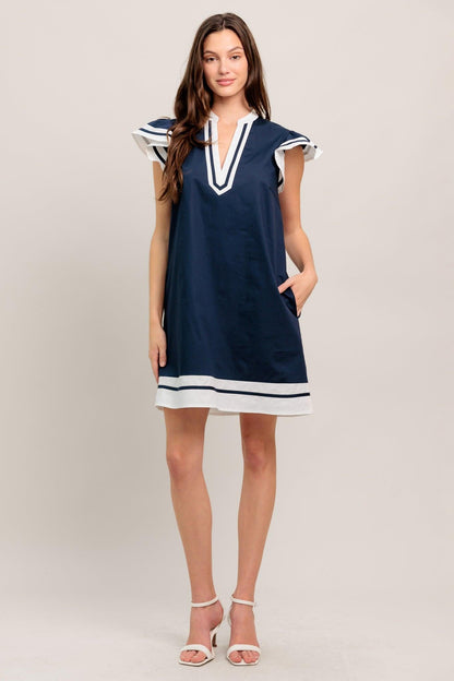 Portside Polish Woven Mini Dress