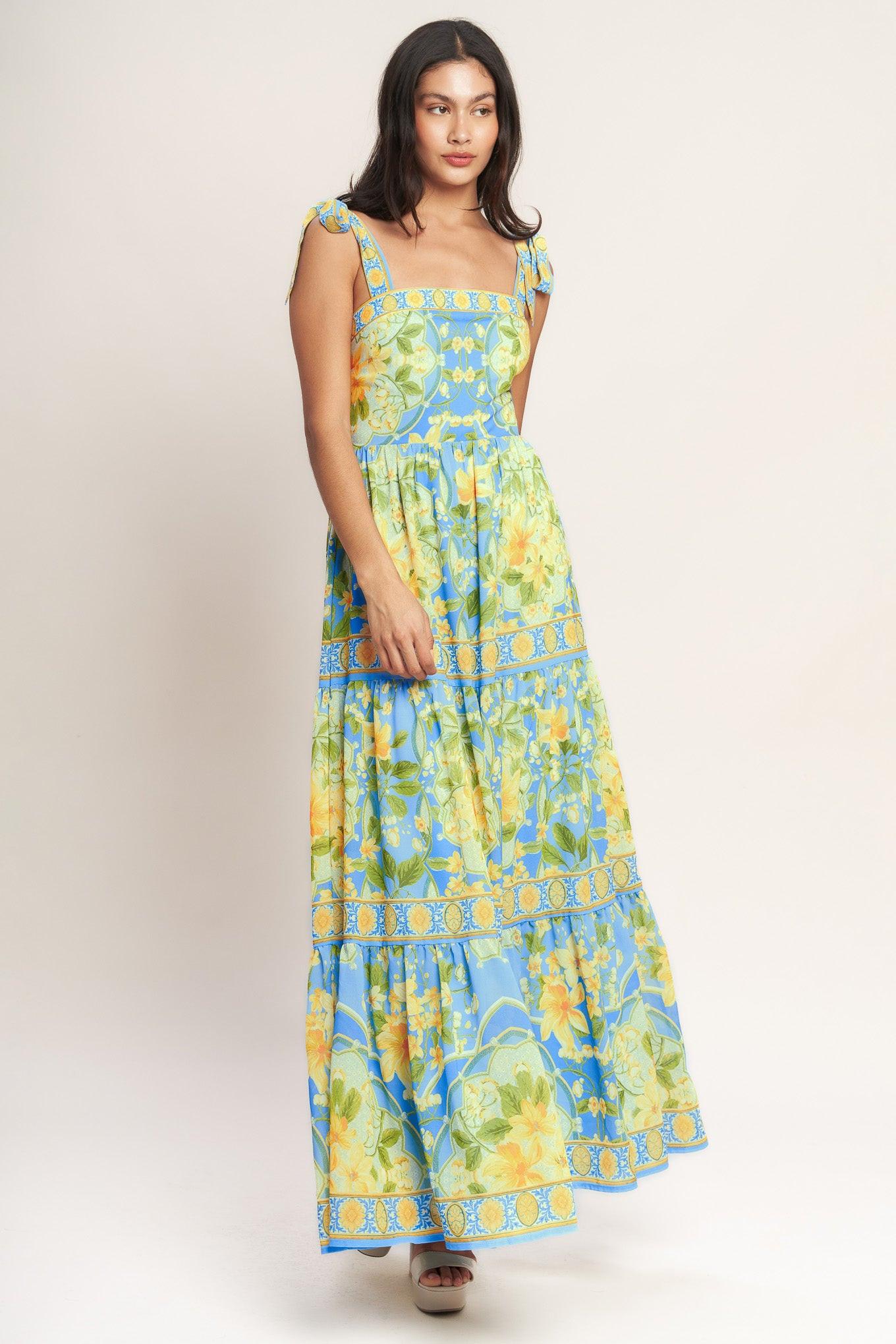 ワンピース herlipto Floral Dress golden hour Golden Hour Bloom Woven Maxi Dress – Zulily