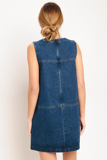 Laidback Chic Denim Shift Dress