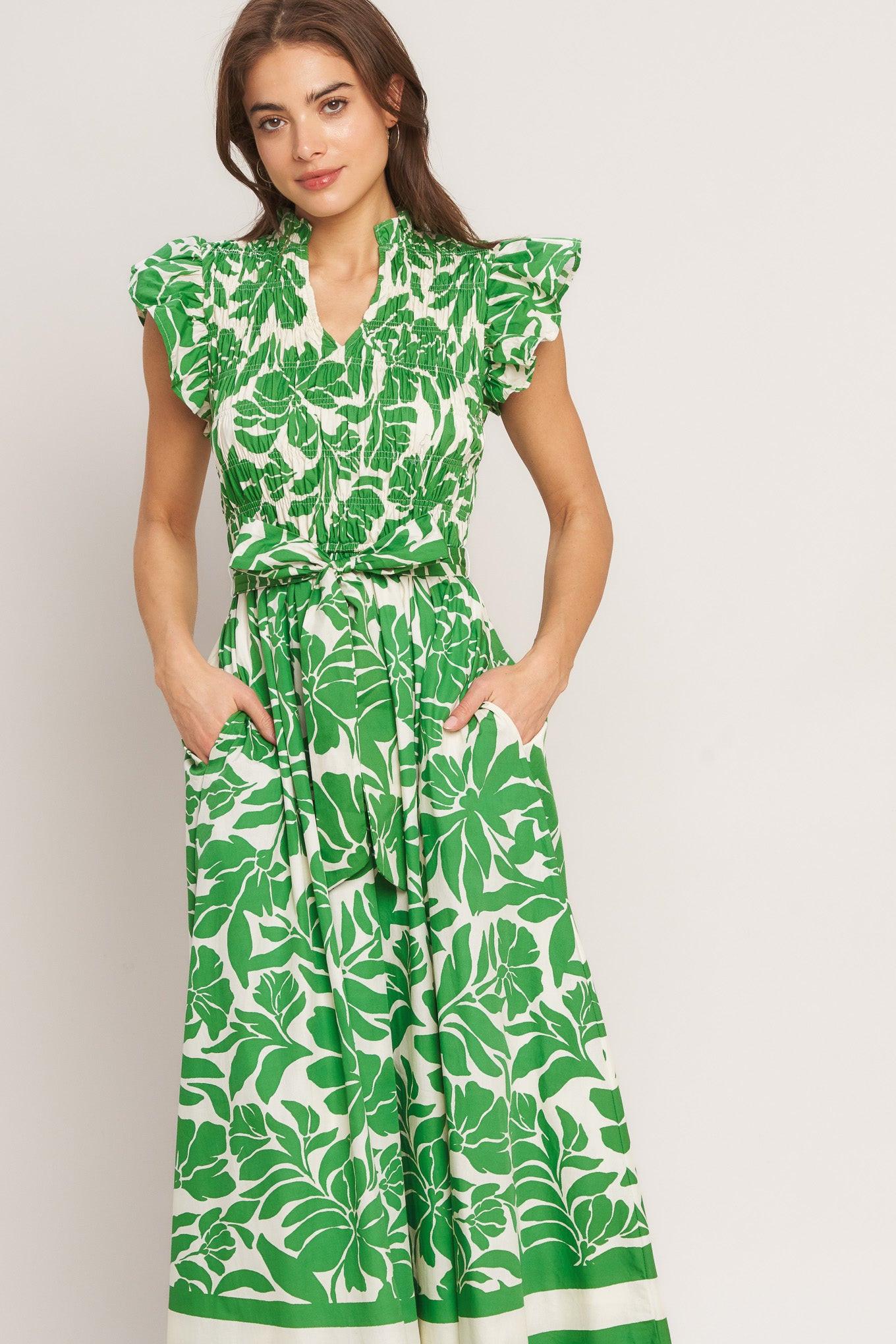 Bloom Energy Woven Midi Dress