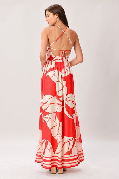 Heat Bloom Woven Maxi Dress