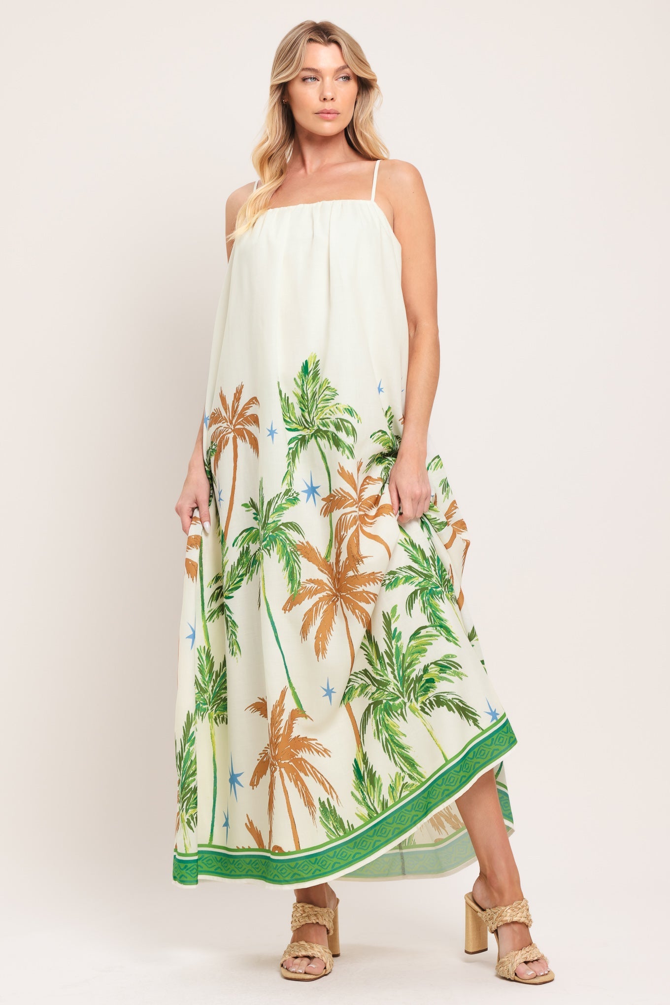 Caribbean Breeze Woven Maxi Dress
