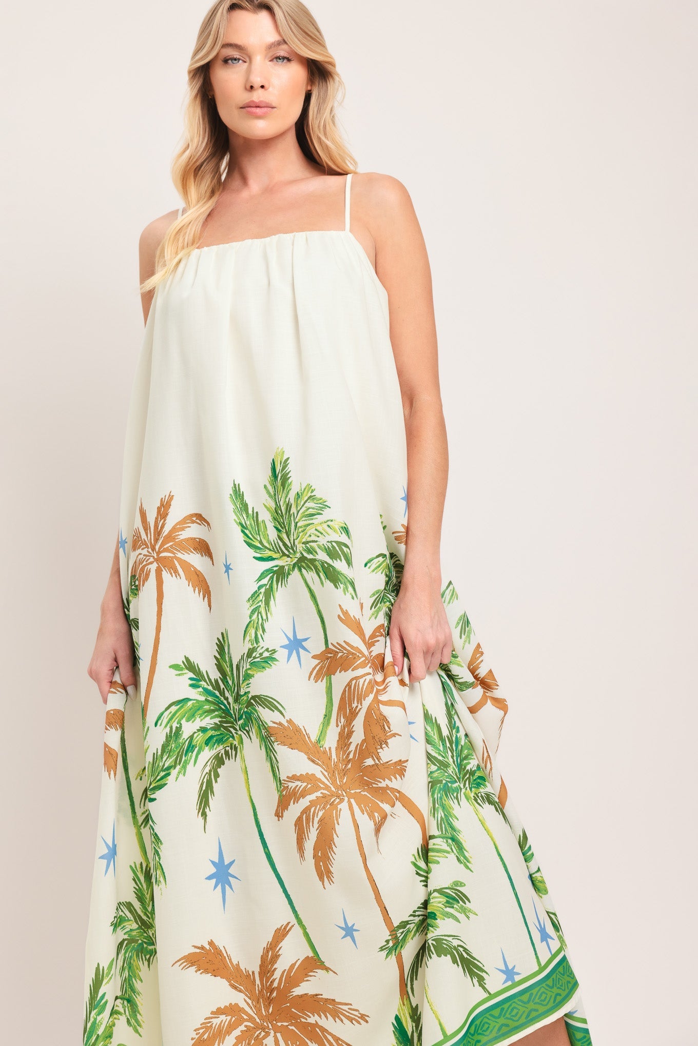 Caribbean Breeze Woven Maxi Dress