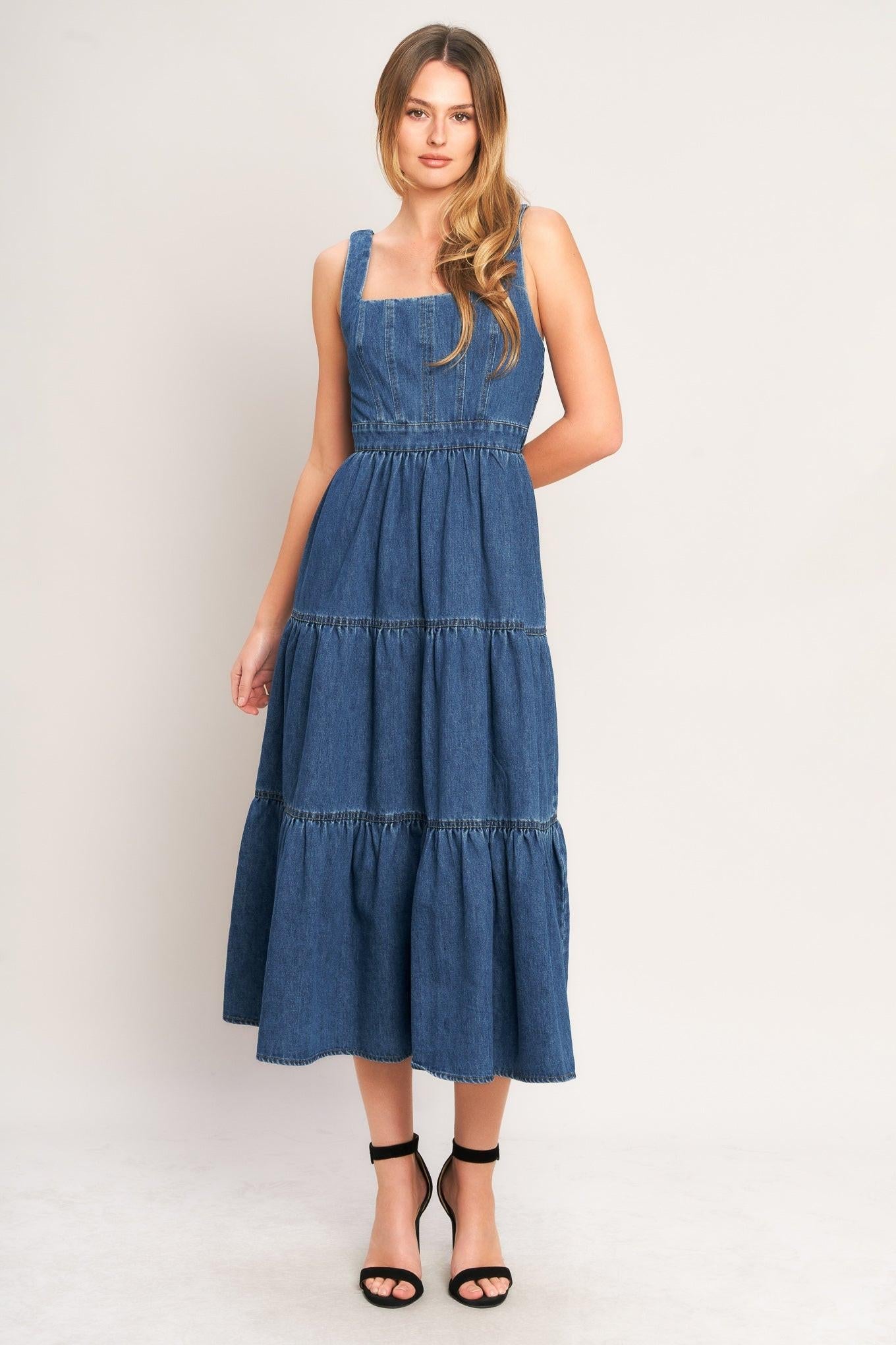 Everyday Romance Denim Midi Dress