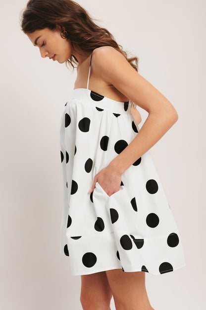Runway Polka Woven Mini Dress