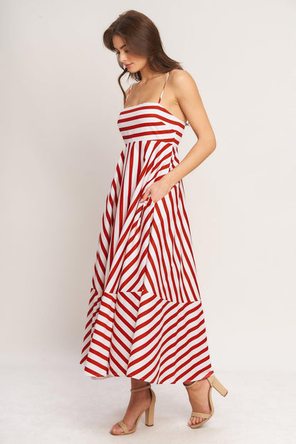 Sunny Day Stripe Woven Ankle Dress